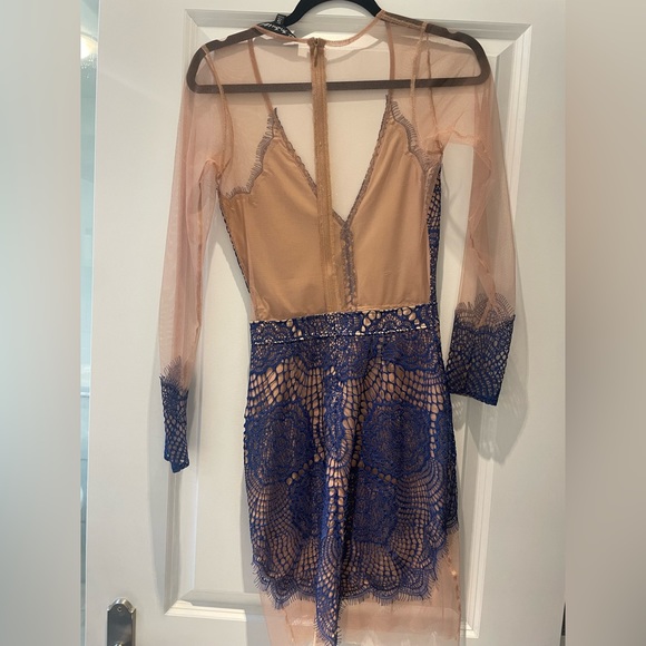 For Love & Lemon Small Antigua Mini Dress Blue - Picture 6 of 10